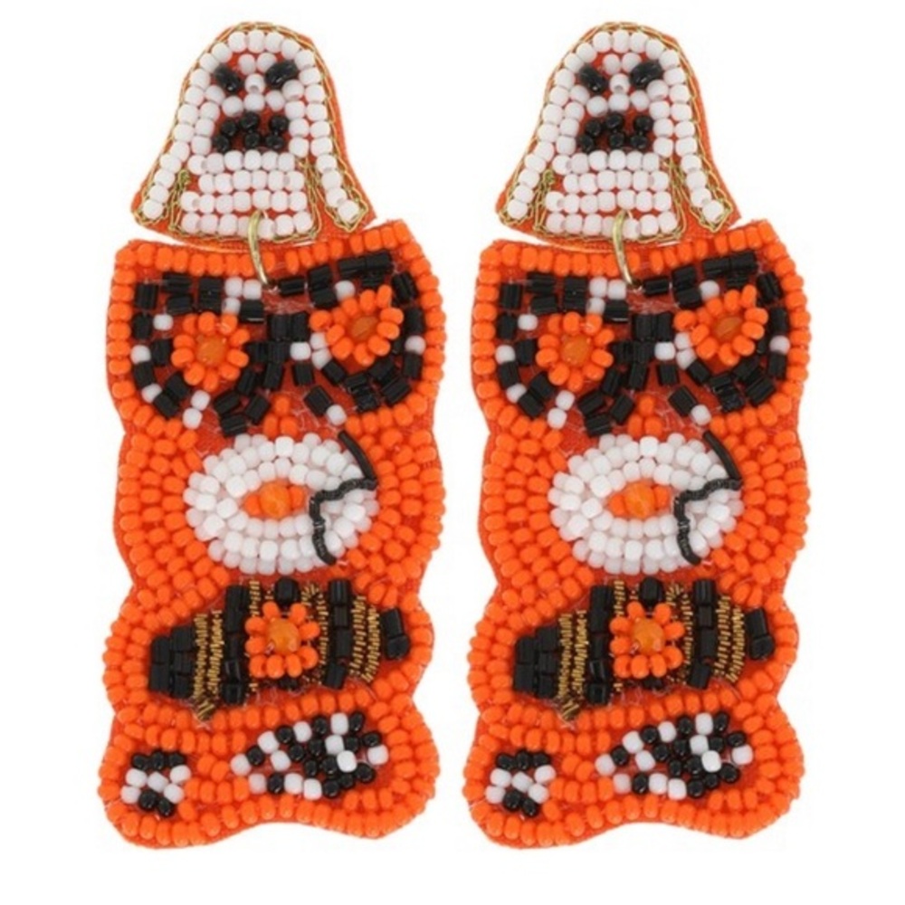 Boo ghost Halloween themed earrings